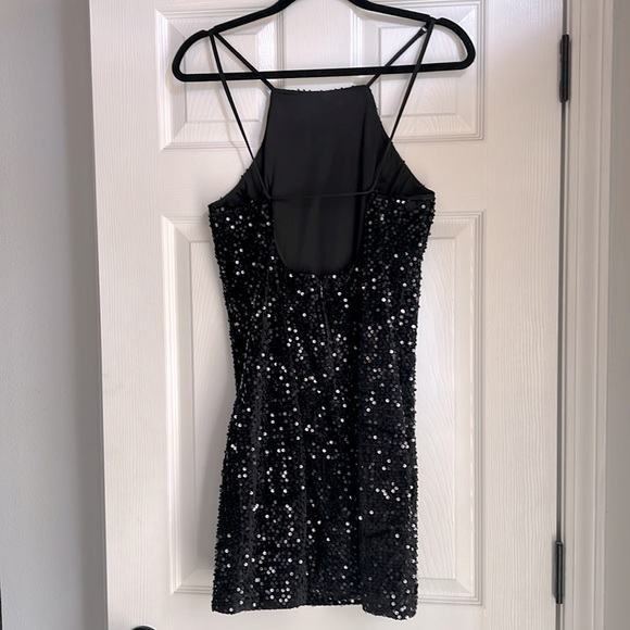 EXPRESS M sequin dress adjustable straps - Picture 2 of 5